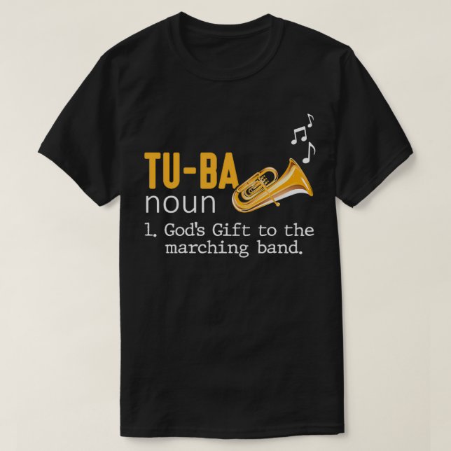 Tuba Player Marching Vind Instrument Musician T Shirt (Design framsida)