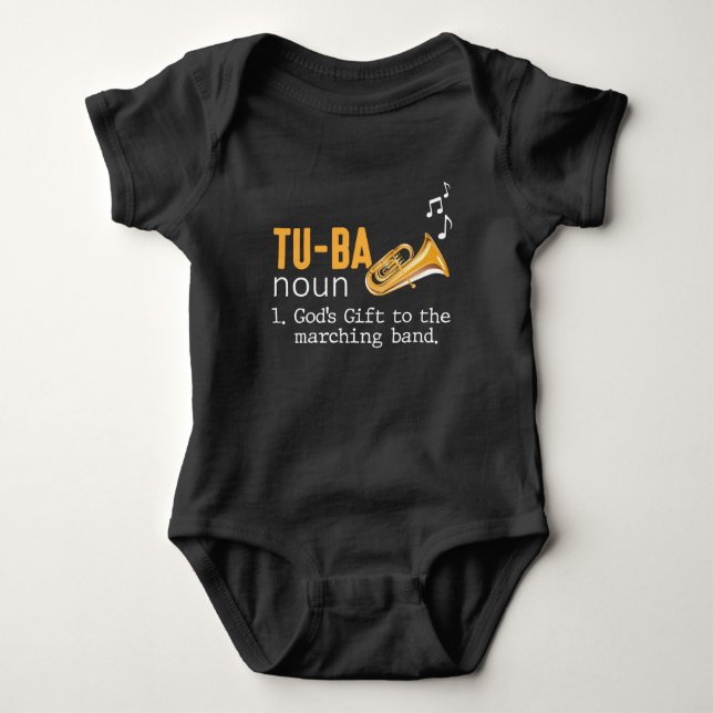 Tuba Player Marching Vind Instrument Musiker T Shirt (Framsida)