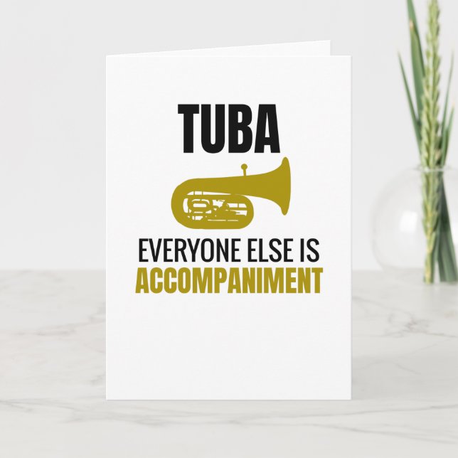 Tuba Player-presentationer| Tuba Marching Band Tub Kort (Framsida)