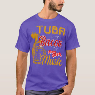 Tuba Player-tejon är bakgrunden till musik T Shirt