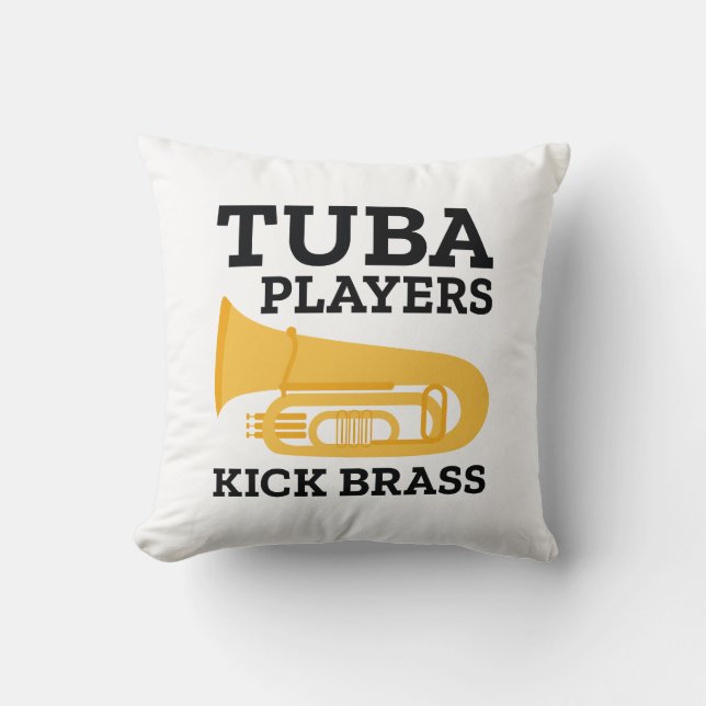 Tuba Players Kick Brass Kudde (Framsida)