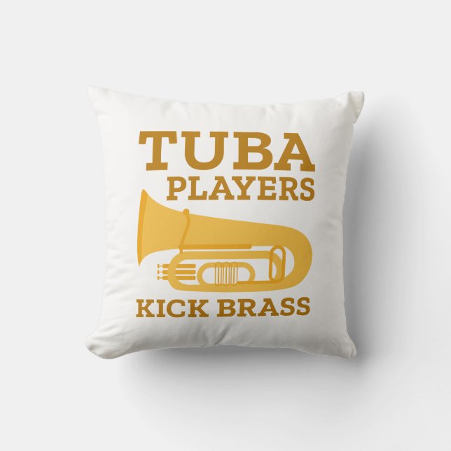 Tuba Players Kick Brass Kudde (Framsida)