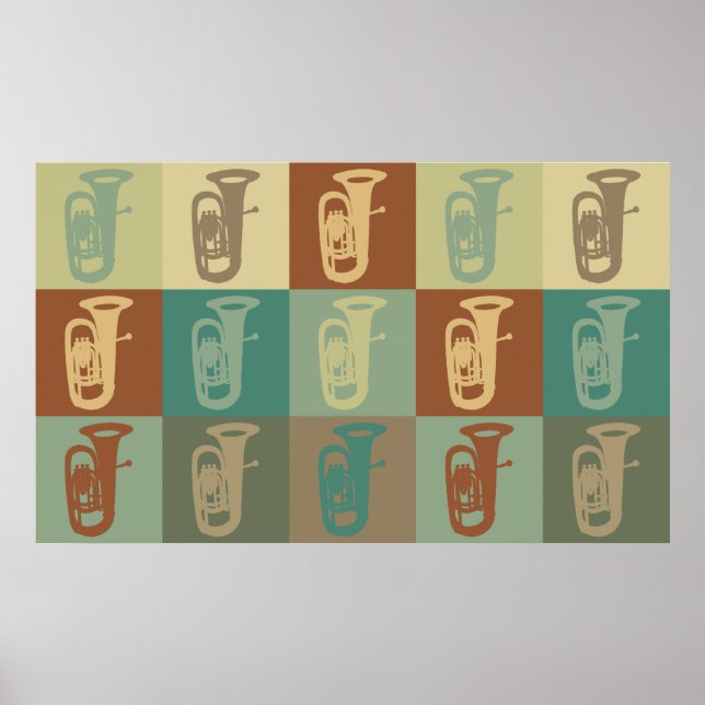 Tuba Pop Art Poster (Framsidan)