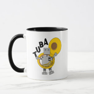 Tuba Robot Text Mugg