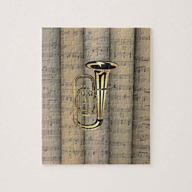 Tuba ~ Rolled Lakan Music Background ~ Musical Pussel (Vertikal)