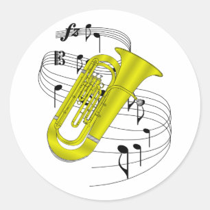 Tuba Runt Klistermärke