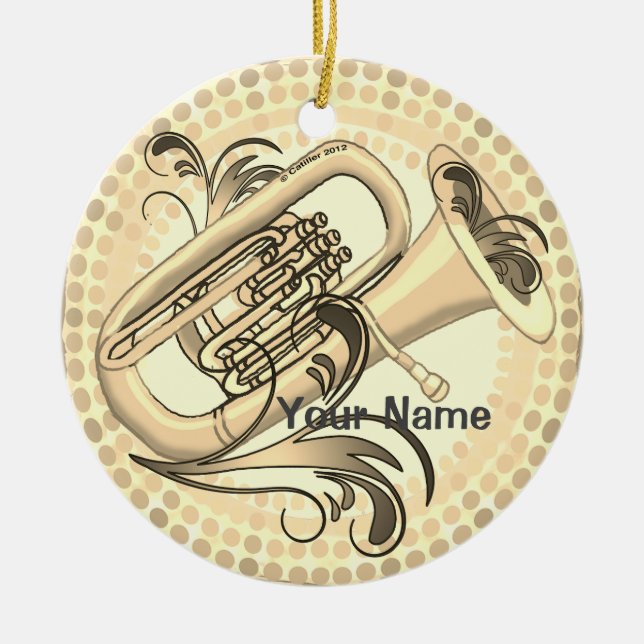 Tuba rytm prydnad julgransprydnad keramik (Framsidan)