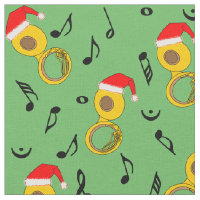 Tuba Santa Hat Musik noter Mönster