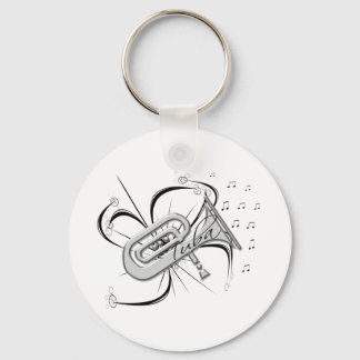 Tuba Silver och Notes Nyckelring