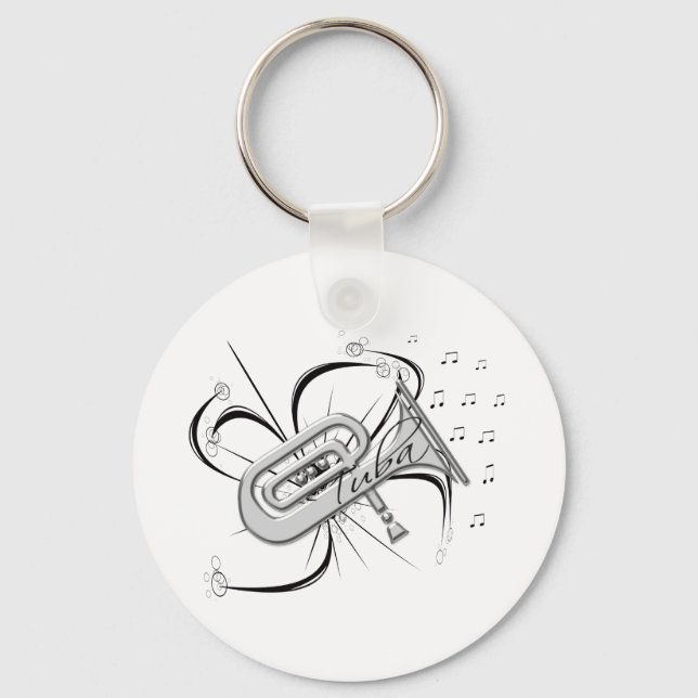 Tuba Silver och Notes Nyckelring (Framsida)