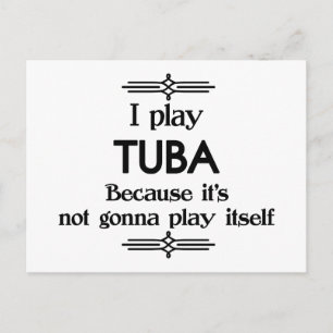 Tuba - Spela Själv Rolig Deco Musik Vykort