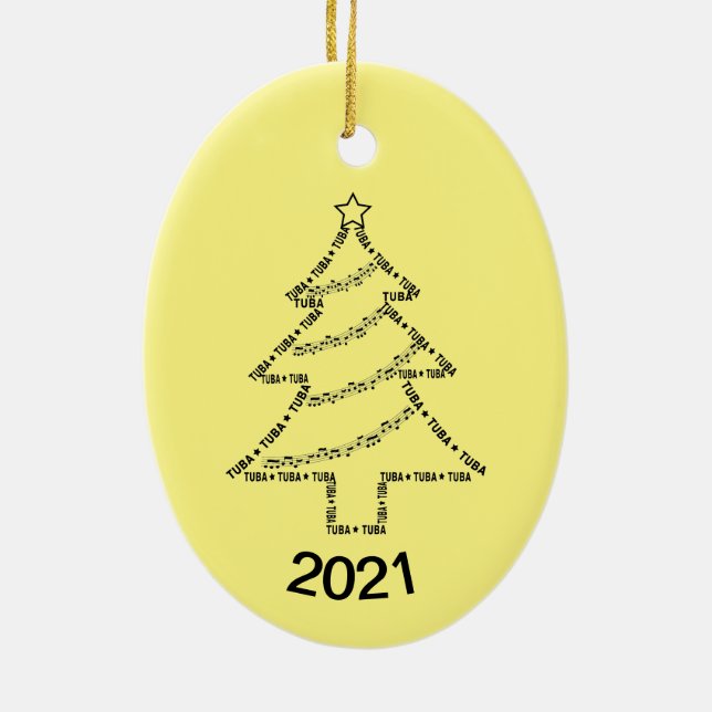 Tuba Text Julgran Ceramic Ornament (Baksidan)