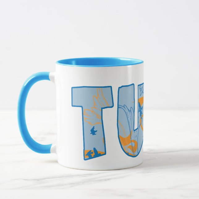 Tuba Text Mönster Abstrakt Art Music Gift Mugg (Vänster)