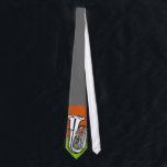 Tuba Tie Slår Färg Slips<br><div class="desc">Roligten är lika för tuba spelare överallt! Underbarare tittar grått med en slå av kalk och orange färg på toppen och lyfter fram den feta tuba.</div>