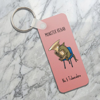 Tubacabra Tuba Spelare Chupacabra Ordlek Konstverk Nyckelring
