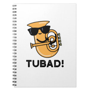 Tubad Funny Music Tuba Pun Anteckningsbok