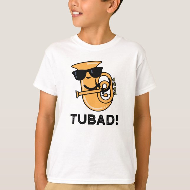 Tubad Funny Music Tuba Pun T Shirt (Framsida)