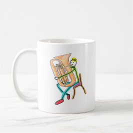 Tubaspelande Stickman Kaffemugg