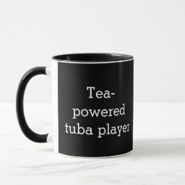 Tubaspelare Driven Av Te Mässingsinstrument Humor Mugg