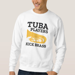 Tubaspelare kickar mässing lång ärmad tröja