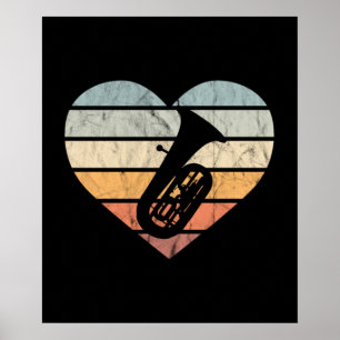Tubaspelare Tubist älskar att spela tuba Poster