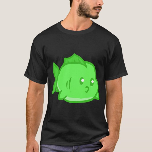 Tubbig grön fisk t shirt (Framsida)