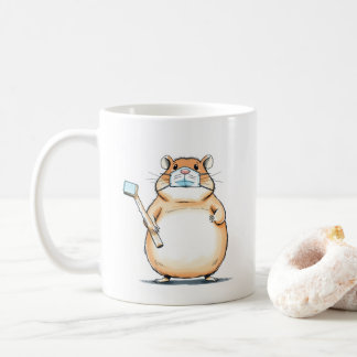 Tubbig hamster-tandläkar-mugg - Roligt tandläkarpr Kaffemugg