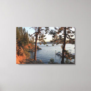 "Tubbs backe" Coeur d'Alene, Idaho Canvastryck