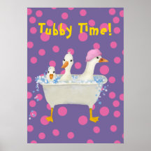 Tubby Time Tre ankor i badkaret Vattenfärg 