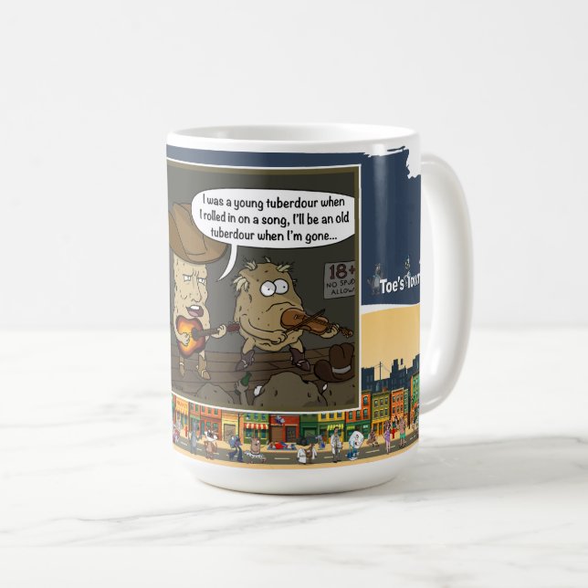 Tuberdour | Musikalisk ordlek humor klassiker Kaffemugg (Framsida höger)