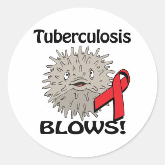 Tuberkulos Blåser Medvetande Design Runt Klistermärke