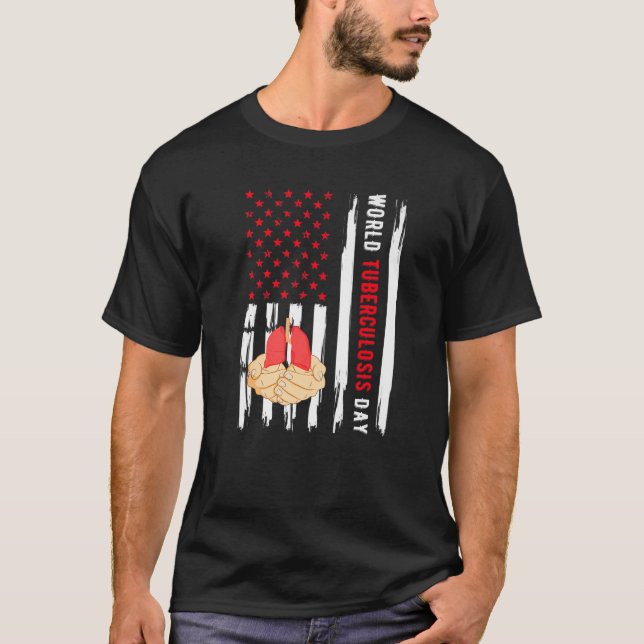 Tuberkulos i Flagga T Shirt (Framsida)