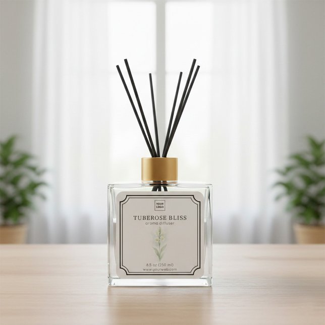 Tuberose Blommig Doftdiffusor Etikett (Skapare uppladdad)