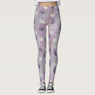 Tuberose & Lavender Blooms på Ro petals Leggings