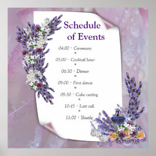Tuberose & Lavender Blooms Poster