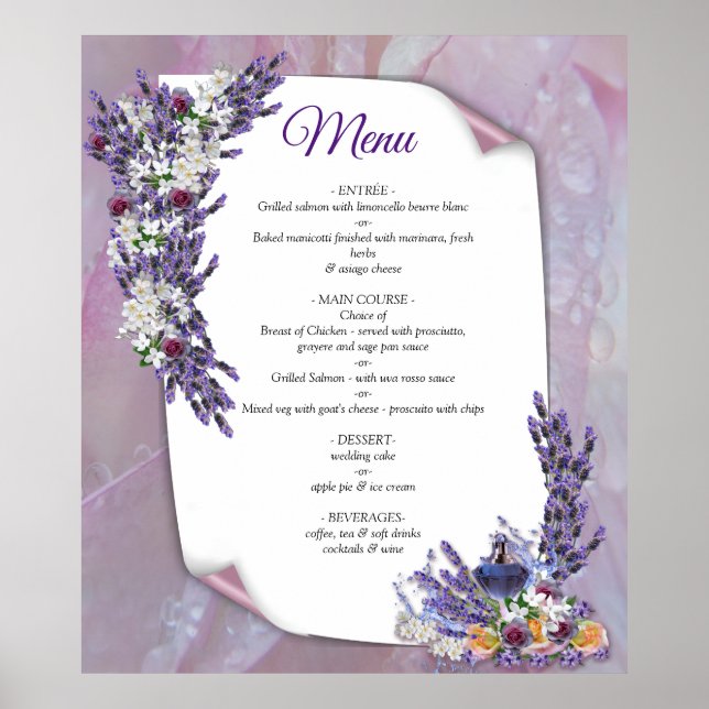 Tuberose & Lavender Blooms Poster (Framsidan)