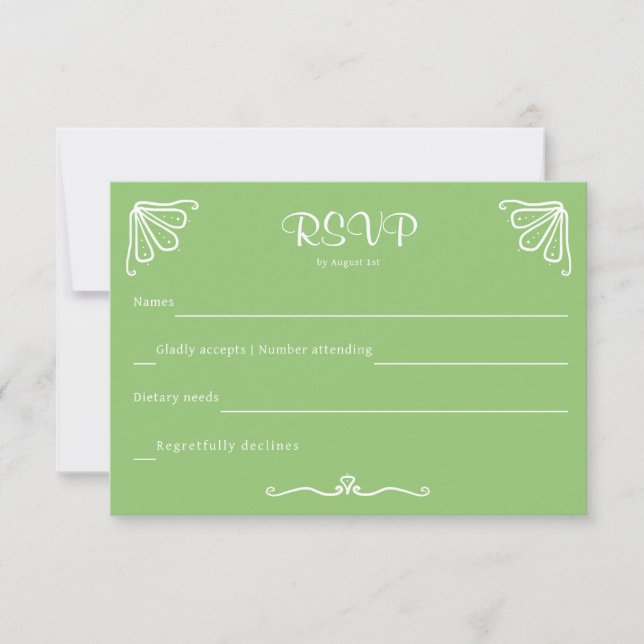 Tuberose Personlig Bröllop OSA Card (Framsida)