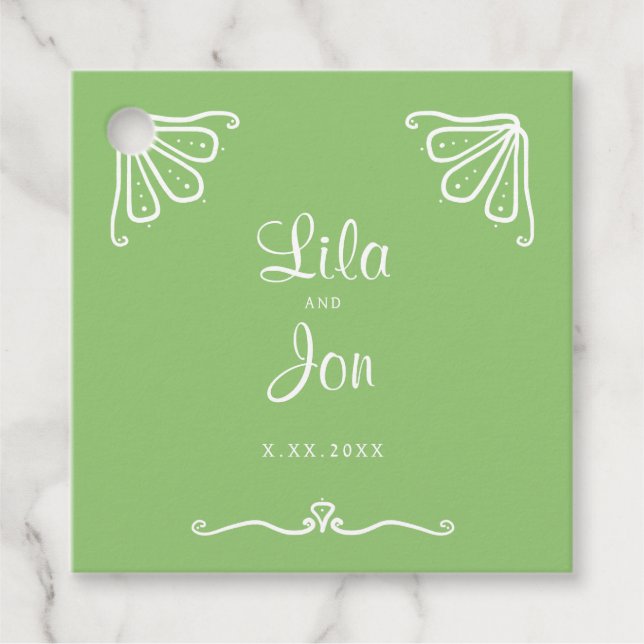 Tuberose Personlig Wedor Favor-Märkre Gåvor Etiketter (Framsida)