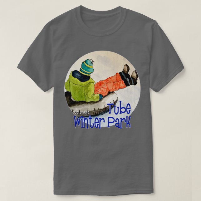 Tubing snö vid Winter Park Colorado T Shirt (Design framsida)