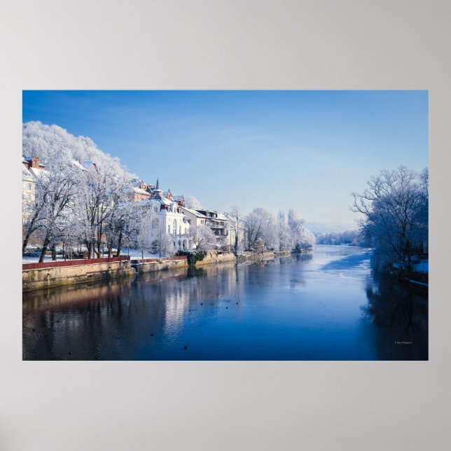 Tübingen, Tyskland efter snöfall Poster (Framsidan)