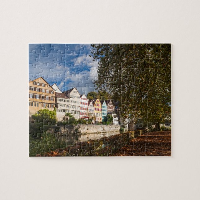 Tübingens gamla stad byggnader pussel (Horisontell)