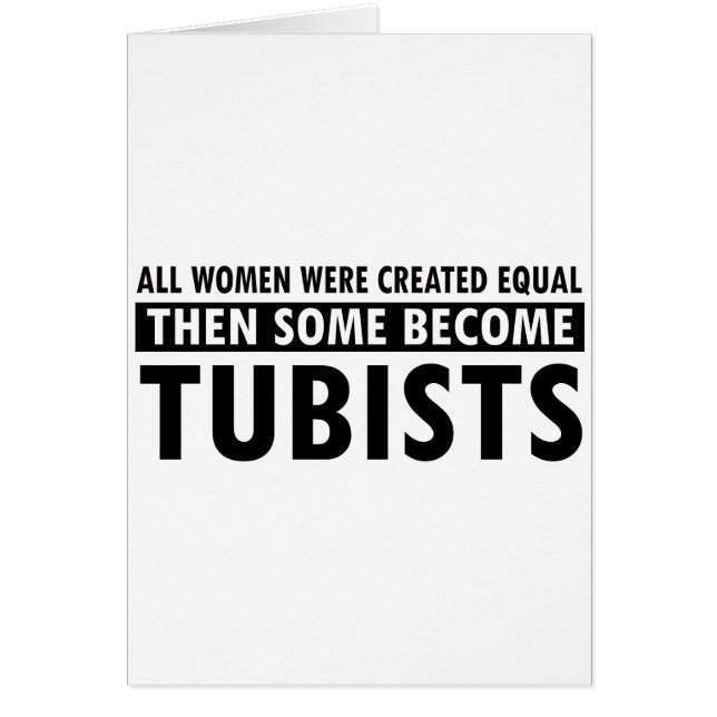 Tubist musikdesigner hälsningskort (Framsidan)