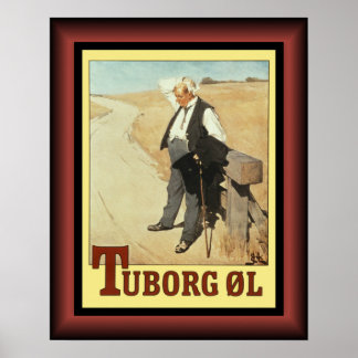 Tuborg ~ Thirsty Man ~ Erik Henningsen ~ Poster