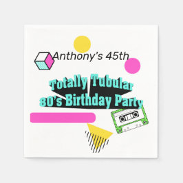 Tubulär 80-Födelsedagsfest totalt Pappersservett