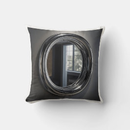 Tubular Chrome Mirror Reflection Art Kudde