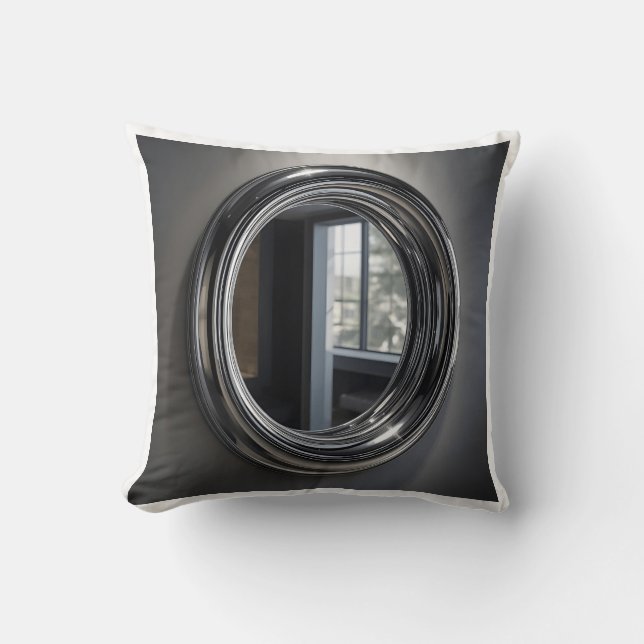 Tubular Chrome Mirror Reflection Art Kudde (Framsida)