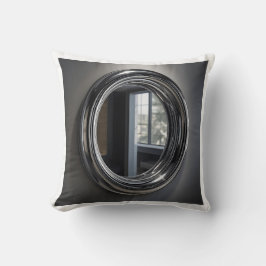 Tubular Chrome Mirror Reflection Art Kudde