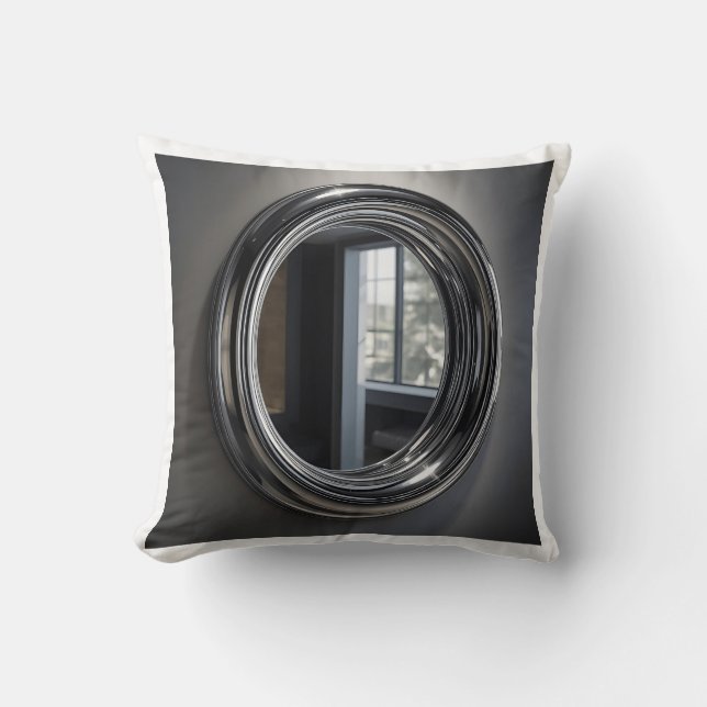 Tubular Chrome Mirror Reflection Art Kudde (Framsida)