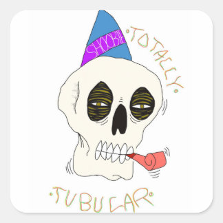 Tubular Fyrkantigt Klistermärke