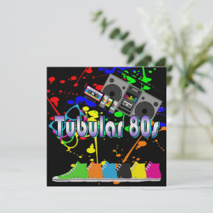 Tubulärt 80s inbjudningar
